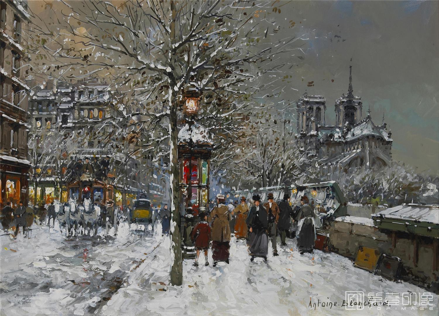 油画-安托万·布兰乍得 Antoine Blanchard作品-074